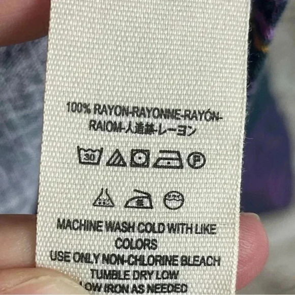 Free People S Walking on a Dream Long Sleeve Tunic Top Purple Charcoal Cut Out - Picture 6 of 8